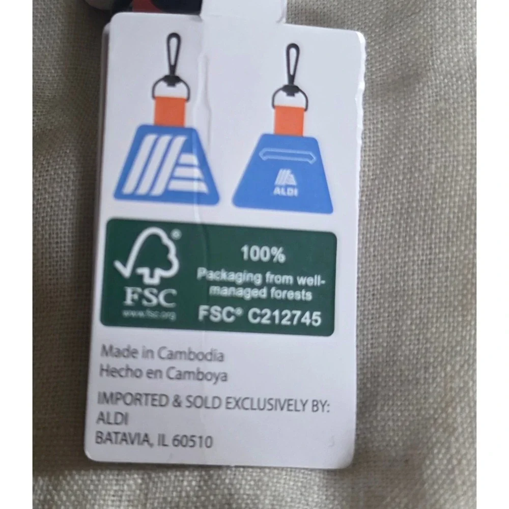 Aldi Keychain Quarter Holder Unisex OS Blue New Logo‎ Shopping Cart Accessory